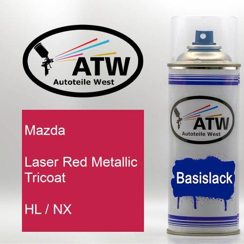 Mazda, Laser Red Metallic Tricoat, HL / NX: 400ml Sprühdose, von ATW Autoteile West.